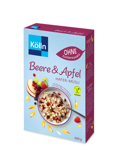 Kölln Beere & Apfel Hafer-Müsli ohne Zuckerzusatz
