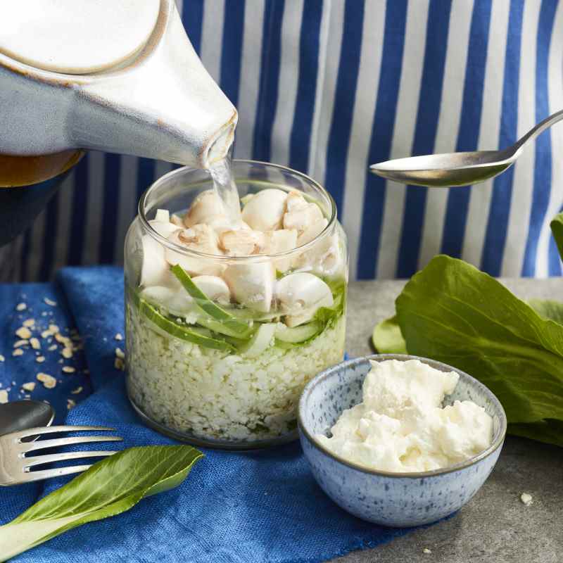 Blumenkohl-Risotto im Glas